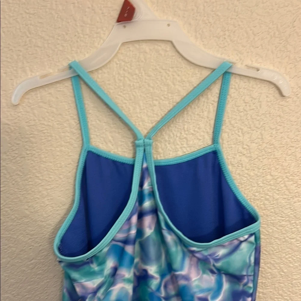 Hurley Blue and White One Piece Swimsuit